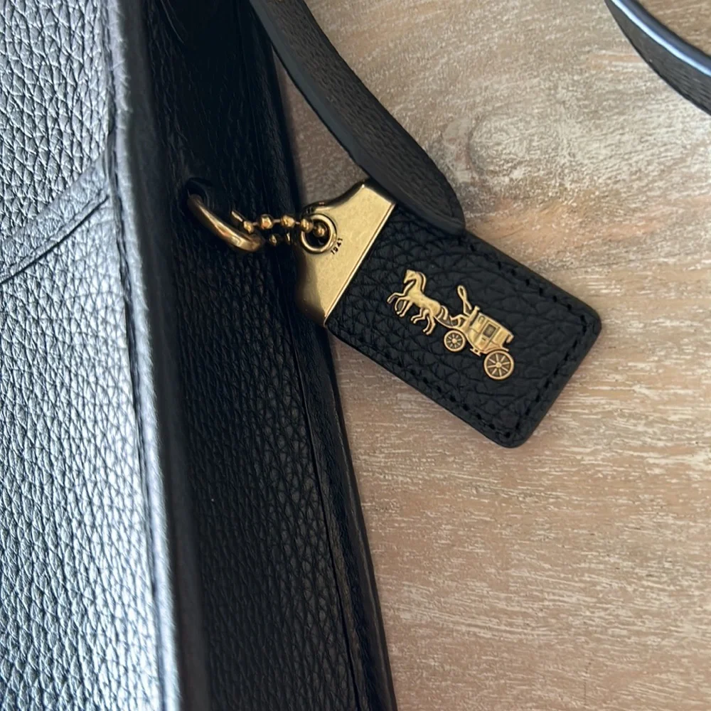 Coach Black Leather Shoulder Bag - Picture 3 of 8
